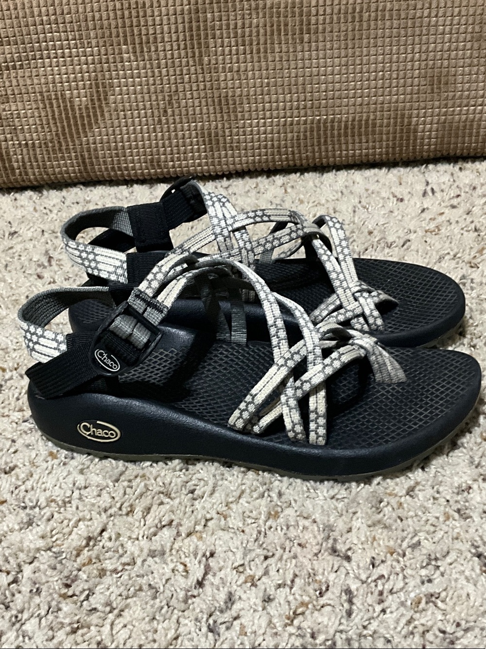 Chaco Black Sandals with White Speckled Straps - Picture 6 of 12